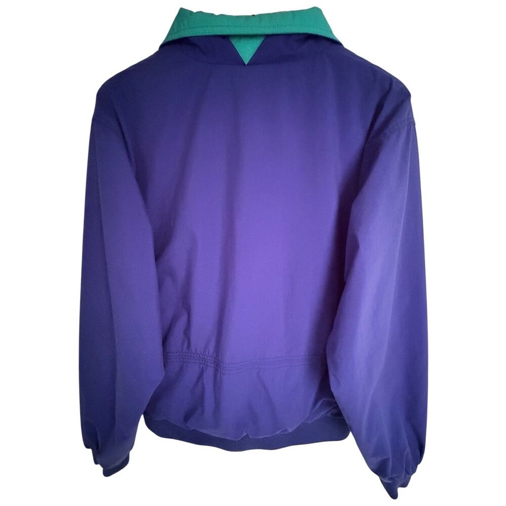 Eddie Bauer Full Zip Windbreaker Jacket Blue Green Mens M - Picture 2 of 6